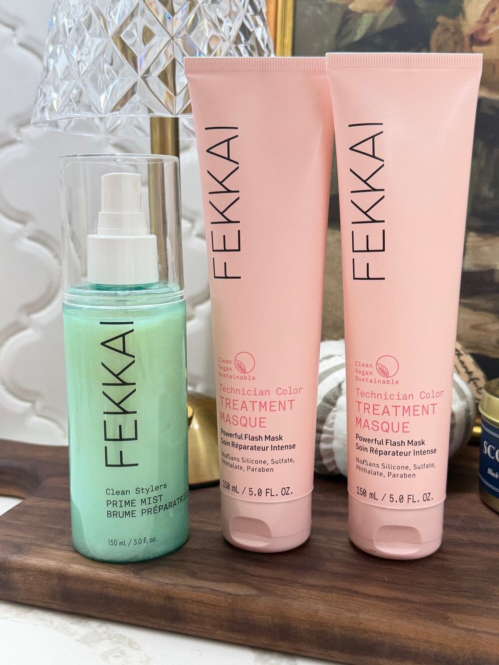 FEKKAI Technician Color Treatment Masque 5oz x2 & Clean Stylers Prime Mist Set